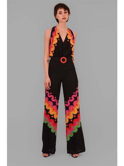 Tuta in crepe fantasia twins fantasy | T4599PRINT